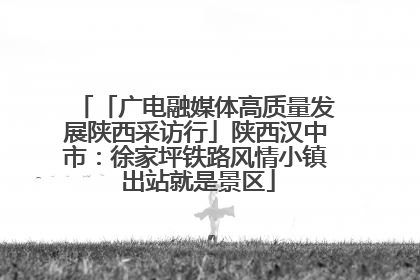 「广电融媒体高质量发展陕西采访行」陕西汉中市：徐家坪铁路风情小镇 出站就是景区