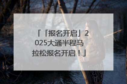 「报名开启」2025大通半程马拉松报名开启！