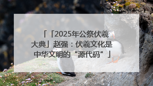 「2025年公祭伏羲大典」赵强：伏羲文化是中华文明的“源代码”