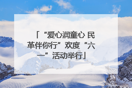 “爱心润童心 民革伴你行”欢度“六一”活动举行