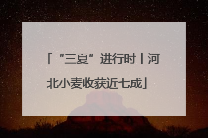 “三夏”进行时丨河北小麦收获近七成
