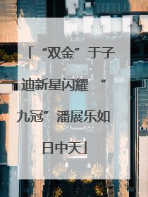 “双金”于子迪新星闪耀 “九冠”潘展乐如日中天