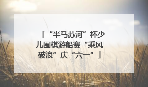 “半马苏河”杯少儿围棋游船赛“乘风破浪”庆“六一”