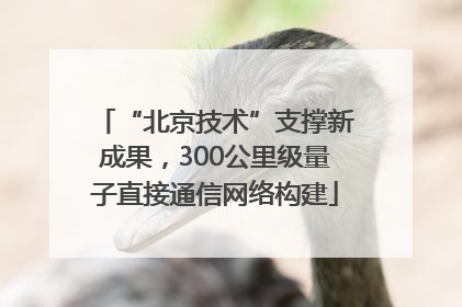“北京技术”支撑新成果，300公里级量子直接通信网络构建
