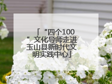 “四个100”文化导师走进玉山县新时代文明实践中心