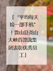 “平均每天捡一部手机”！鲁山县尧山大峡谷漂流集团表彰优秀员工