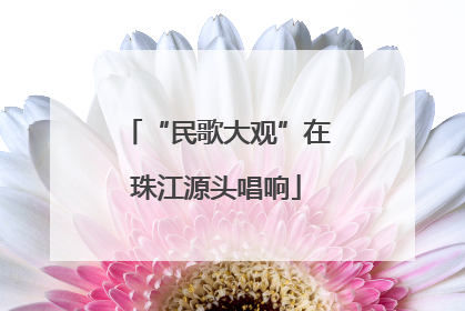 “民歌大观”在珠江源头唱响