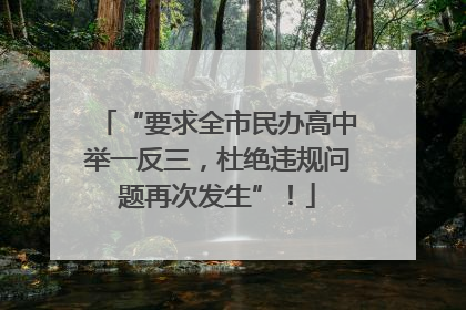 “要求全市民办高中举一反三，杜绝违规问题再次发生”！