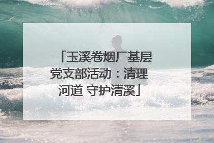 玉溪卷烟厂基层党支部活动：清理河道 守护清溪