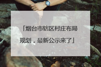 烟台市辖区村庄布局规划，最新公示来了