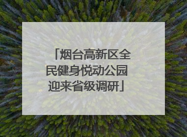 烟台高新区全民健身悦动公园迎来省级调研