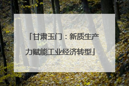 甘肃玉门：新质生产力赋能工业经济转型