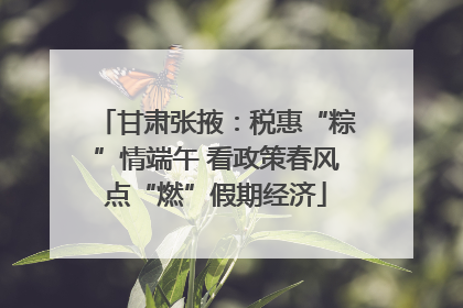 甘肃张掖：税惠“粽”情端午 看政策春风点“燃”假期经济