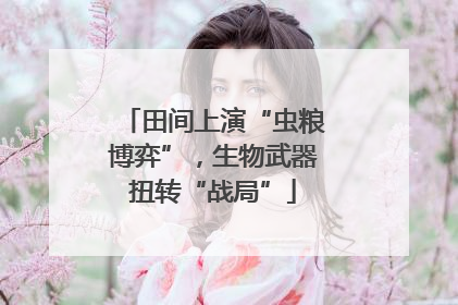 田间上演“虫粮博弈”，生物武器扭转“战局”