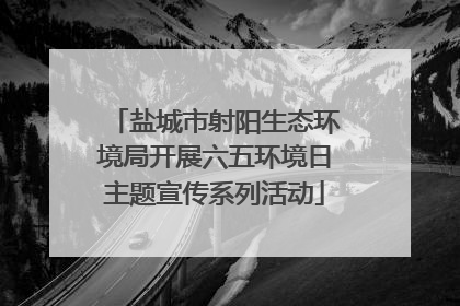 盐城市射阳生态环境局开展六五环境日主题宣传系列活动