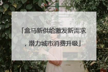 盒马新供给激发新需求，潜力城市消费升级