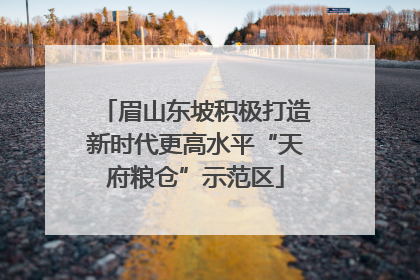 眉山东坡积极打造新时代更高水平“天府粮仓”示范区