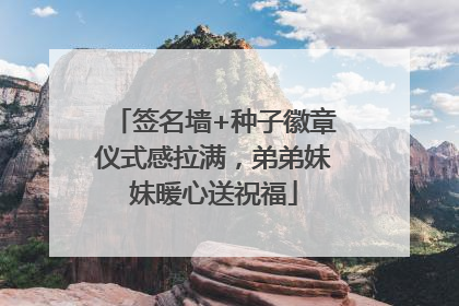 签名墙+种子徽章仪式感拉满，弟弟妹妹暖心送祝福