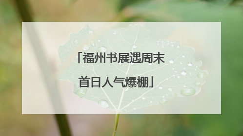 福州书展遇周末 首日人气爆棚