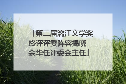 第二届漓江文学奖终评评委阵容揭晓 余华任评委会主任