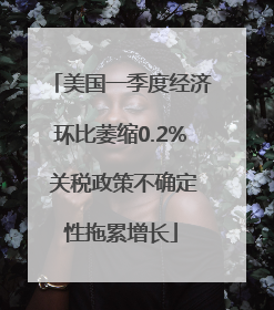 美国一季度经济环比萎缩0.2% 关税政策不确定性拖累增长