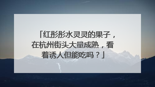 红彤彤水灵灵的果子，在杭州街头大量成熟，看着诱人但能吃吗？