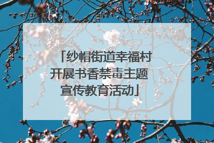 纱帽街道幸福村开展书香禁毒主题宣传教育活动