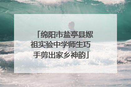 绵阳市盐亭县嫘祖实验中学师生巧手剪出家乡神韵