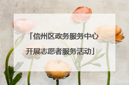 信州区政务服务中心开展志愿者服务活动
