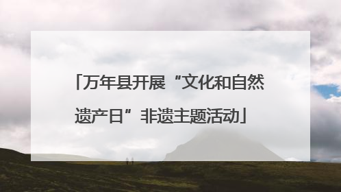 万年县开展“文化和自然遗产日”非遗主题活动