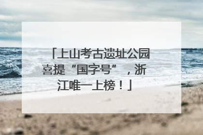 上山考古遗址公园喜提“国字号”，浙江唯一上榜！