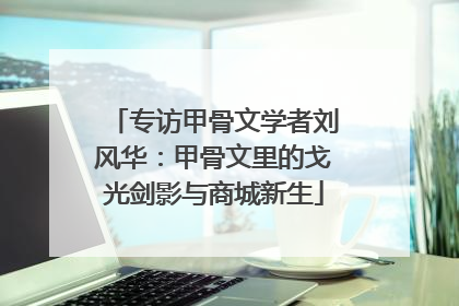 专访甲骨文学者刘风华：甲骨文里的戈光剑影与商城新生