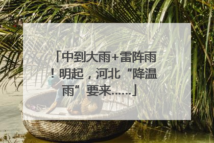中到大雨+雷阵雨！明起，河北“降温雨”要来……