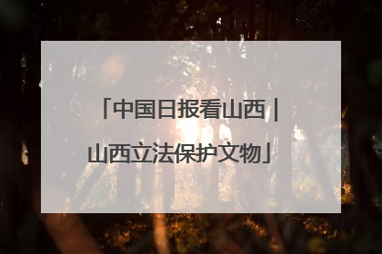 中国日报看山西｜山西立法保护文物