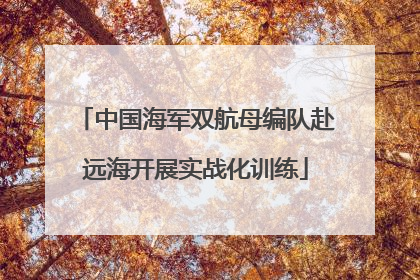 中国海军双航母编队赴远海开展实战化训练
