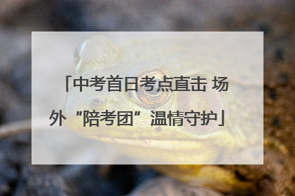 中考首日考点直击 场外“陪考团”温情守护