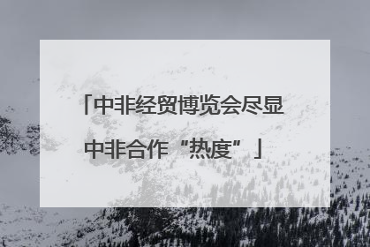 中非经贸博览会尽显中非合作“热度”