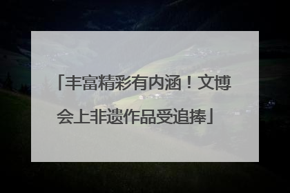 丰富精彩有内涵！文博会上非遗作品受追捧