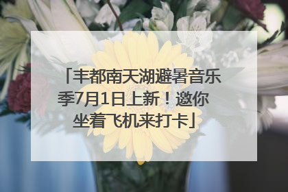 丰都南天湖避暑音乐季7月1日上新！邀你坐着飞机来打卡
