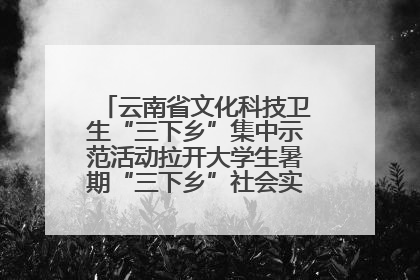 云南省文化科技卫生“三下乡”集中示范活动拉开大学生暑期“三下乡”社会实践活动序幕