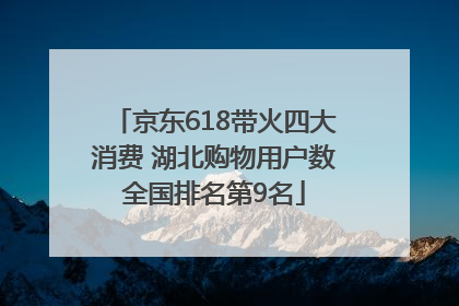 京东618带火四大消费 湖北购物用户数全国排名第9名