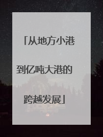 从地方小港到亿吨大港的跨越发展