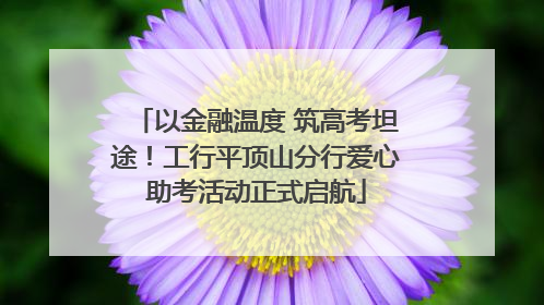 以金融温度 筑高考坦途！工行平顶山分行爱心助考活动正式启航