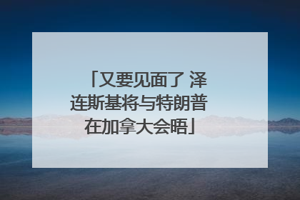 又要见面了 泽连斯基将与特朗普在加拿大会晤