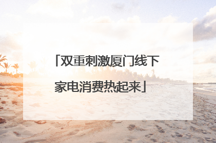 双重刺激厦门线下家电消费热起来