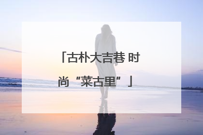 古朴大吉巷 时尚“菜古里”