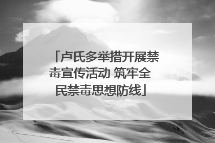 卢氏多举措开展禁毒宣传活动 筑牢全民禁毒思想防线