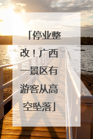 停业整改！广西一景区有游客从高空坠落