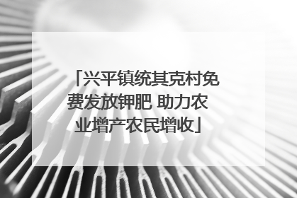 兴平镇统其克村免费发放钾肥 助力农业增产农民增收