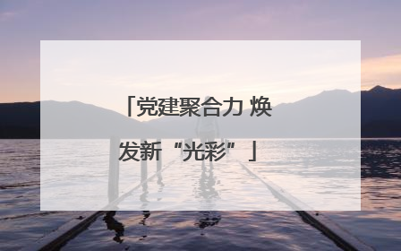 党建聚合力 焕发新“光彩”